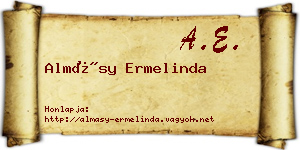 Almásy Ermelinda névjegykártya